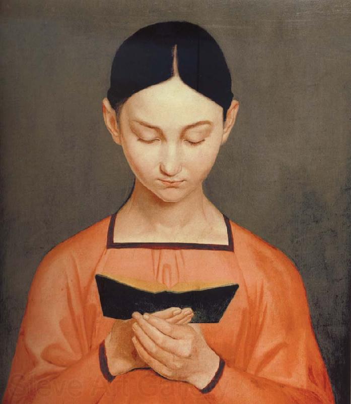 Gustav Adolph Henning Girl Reading France oil painting art